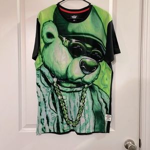 Hustle Gang Green Bear Shirt Large